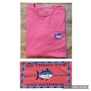 Southern Tide Men’s XS‎ 100% Cotton Hot Pink Skipjack Graphic Tee